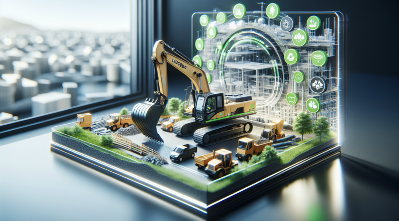 alt_text: Ekskavator LiuGong di proyek konstruksi pintar untuk solusi ramah lingkungan.