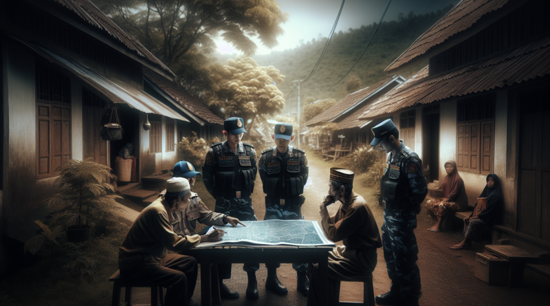 alt_text: Peta jalur kriminal Ponorogo ke Yogyakarta dengan tanda merah dan ikon kejahatan.