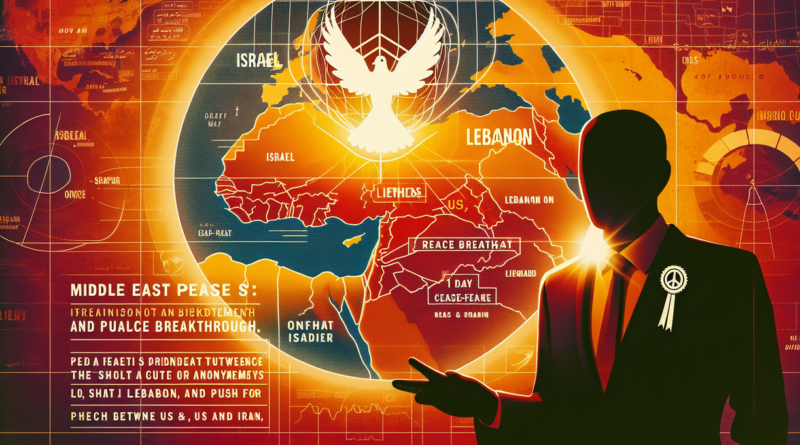 alt_text: Simbol perdamaian di antara latar belakang bendera-bendera Timur Tengah yang berkibar.