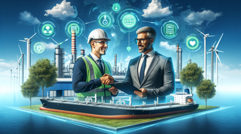 alt_text: Diskusi strategi kolaborasi maritim untuk mengurangi emisi karbon dan mendukung keberlanjutan lingkungan.