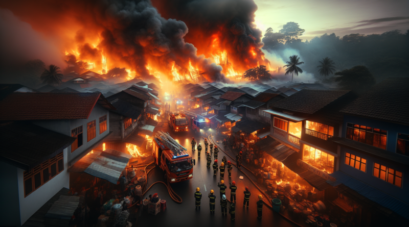 alt_text: Kebakaran ruko dan rumah di Kalideres, dipicu kipas angin, evakuasi darurat dilakukan.