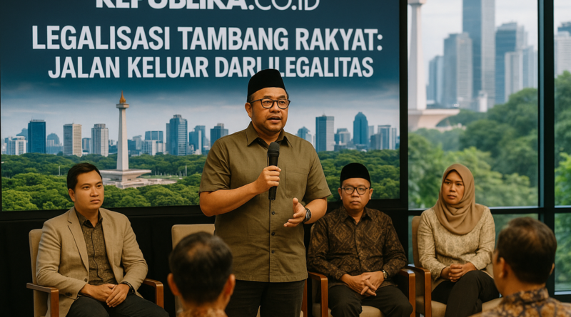 alt_text: Diskusi tentang solusi legal bagi penambang rakyat untuk menghindari kegiatan ilegal.