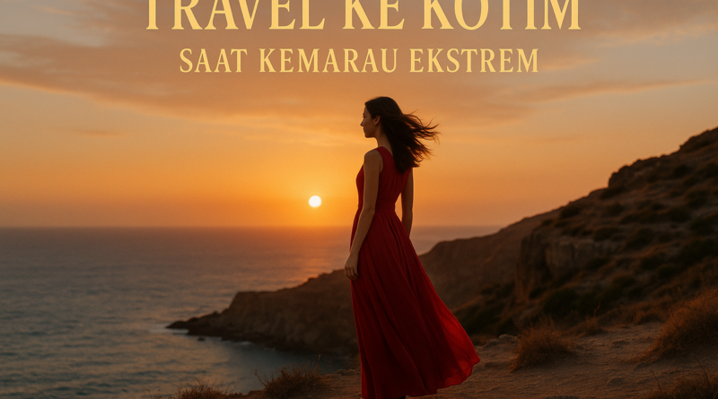 alt_text: Suasana kering di Kotim, jalan berdebu, langit cerah, dan perjalanan penuh tantangan.