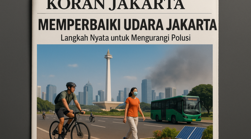 "alt_text": "Langit kota Jakarta tercemar, mendesak kebijakan baru untuk atasi polusi udara."