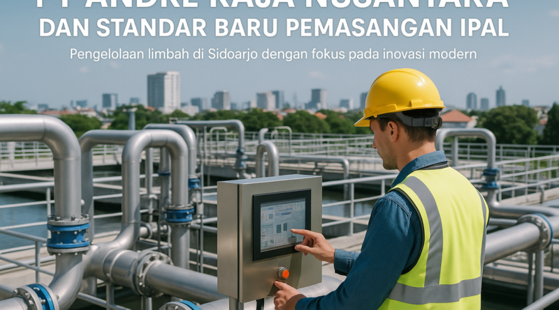 "alt_text": "Gambar PT Andre Raja Nusantara bahas standar baru pemasangan IPAL di seminar lingkungan."