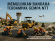 "Upaya pemulihan bandara di NTT pascagempa, petugas sigap lakukan perbaikan fasilitas."