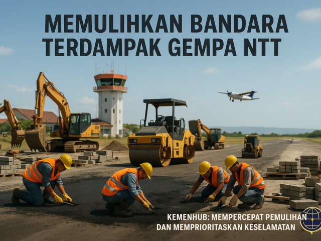 "Upaya pemulihan bandara di NTT pascagempa, petugas sigap lakukan perbaikan fasilitas."