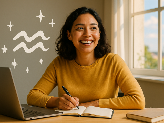 Ramalan Zodiak Aquarius 24/8/2026: Fokus introspeksi diri; energi positif membantu perjalanan kariermu.