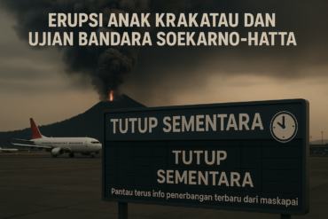 Erupsi Anak Krakatau dan Jejak Abu di Langit Bandara