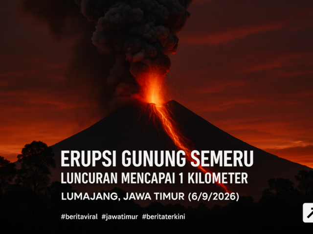 "Gunung Semeru erupsi, menonjolkan kekuatan alam di selatan Jawa."